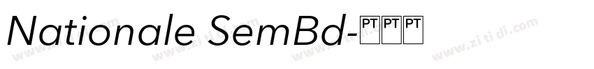 Nationale SemBd字体转换